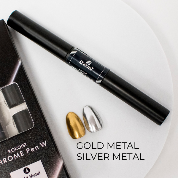 Chrome Pen W 04 Gold Metal x Silver Metal