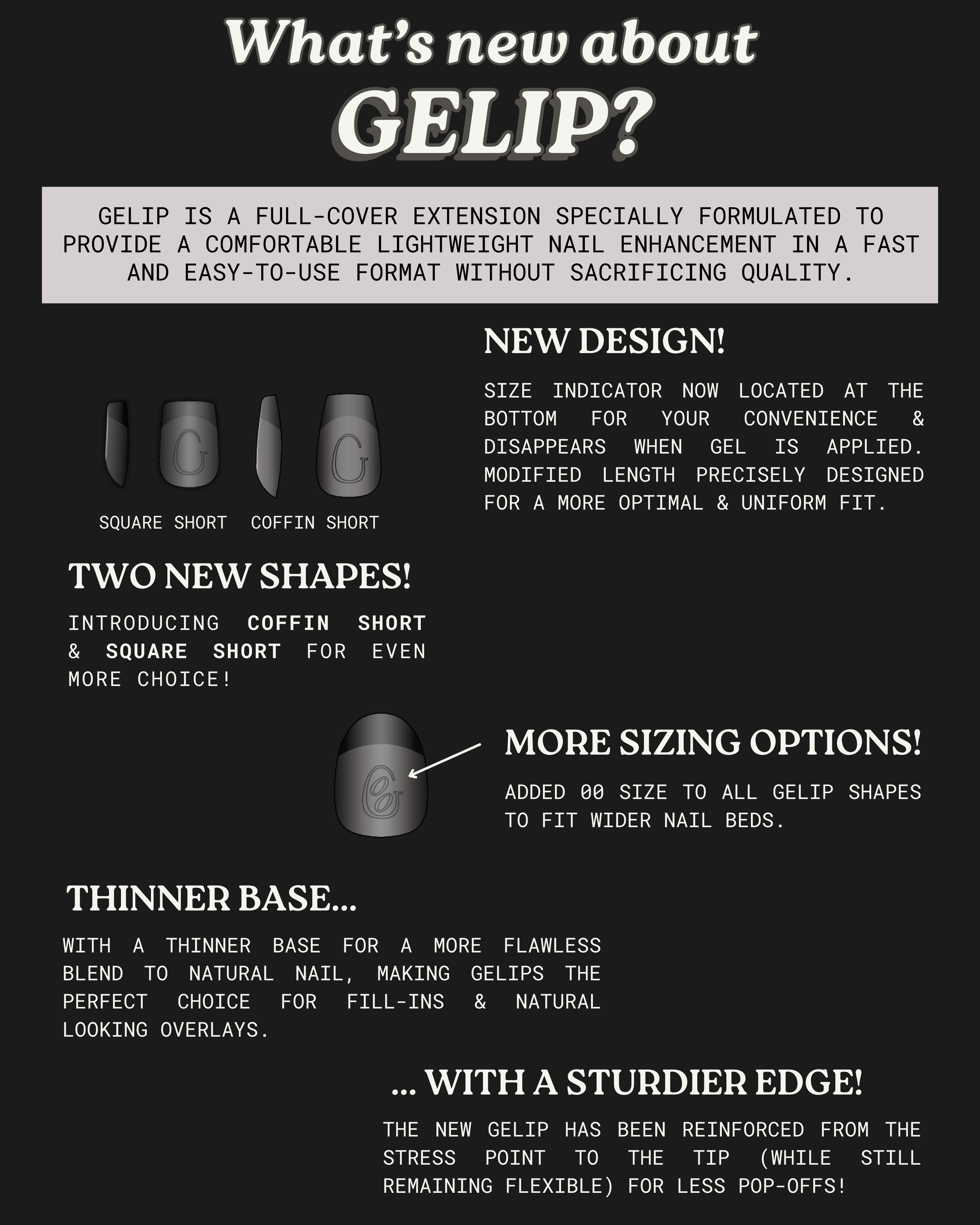 Gelip Coffin Short Refill Pack (New Formula) 25pc.