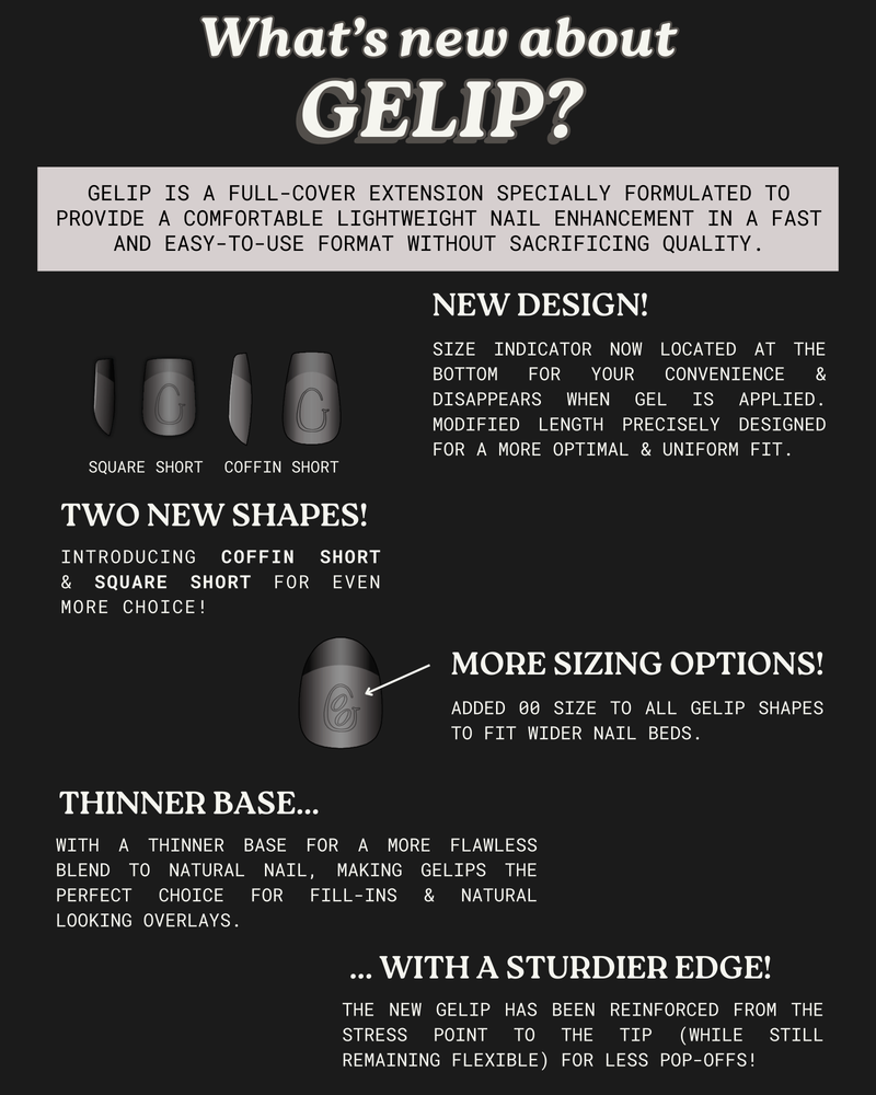 Gelip (New Formula) Square Short (275pc.)