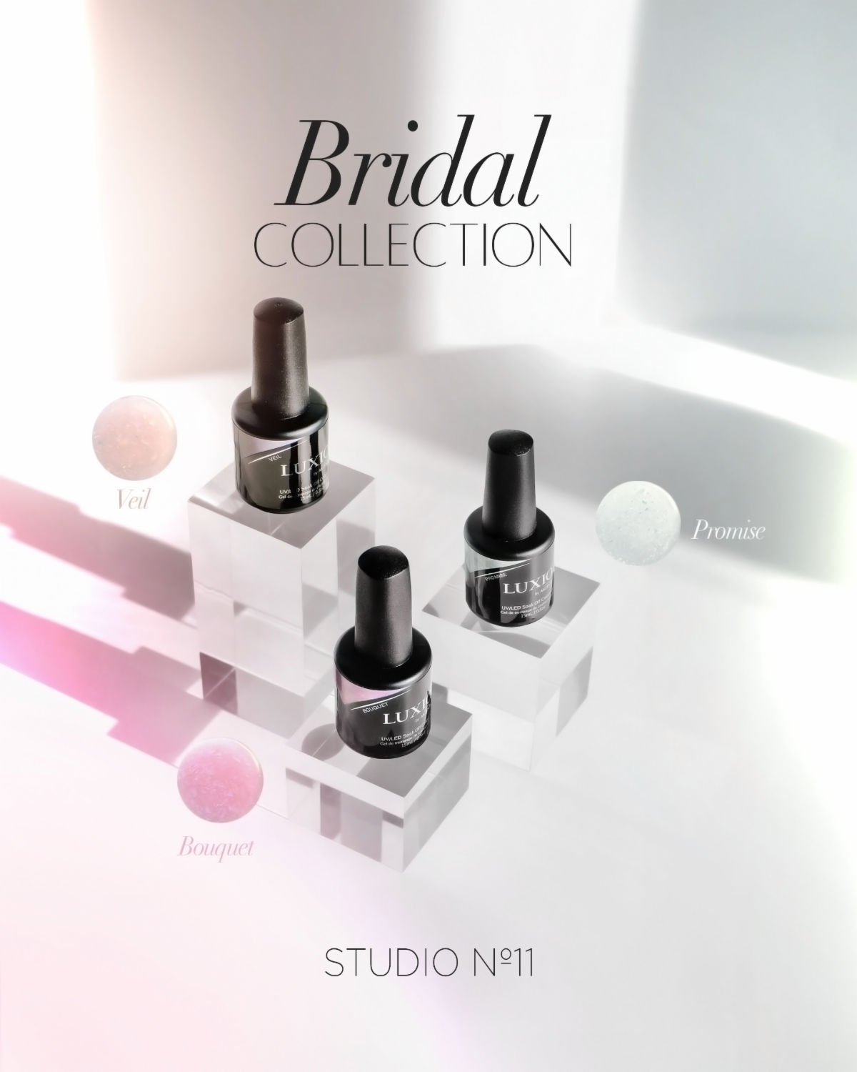 LUXIO "BRIDAL" Studio 13 Collection 15ml Full Size x 3 Colors