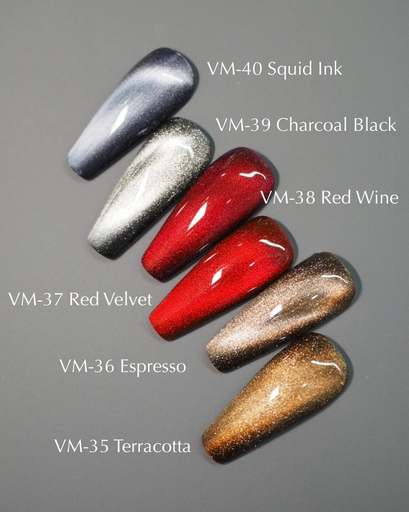 Velvet Magnet Gel Set / 10ml Bottle x 6 Bottles