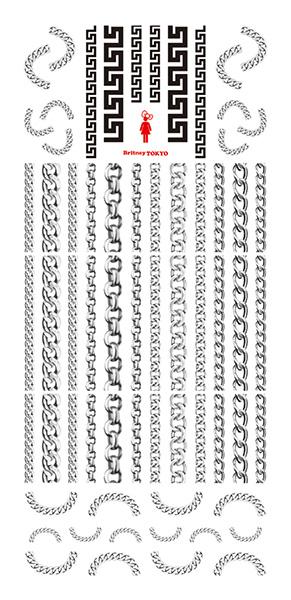 TSUMEKIRA BRITNEY TOKYO PRODUCT 3 BLING BLING GOLD SG-BTK-107 (2 SHEETS) (FOR GEL)