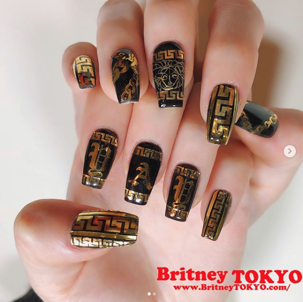 TSUMEKIRA BRITNEY TOKYO PRODUCT 3 BLING BLING GOLD SG-BTK-107 (2 SHEETS) (FOR GEL)