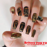 TSUMEKIRA BRITNEY TOKYO PRODUCT 3 BLING BLING GOLD SG-BTK-107 (2 SHEETS) (FOR GEL)