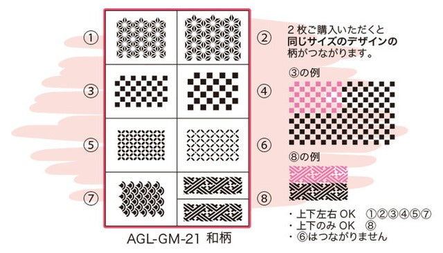 AIRTEX MASKING STENCIL JAPANESE PATTERNS AGL-GM-21