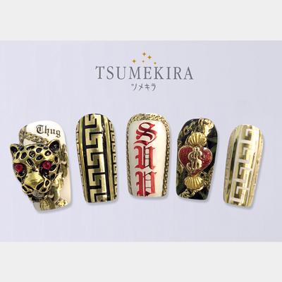 TSUMEKIRA BRITNEY TOKYO PRODUCT 3 BLING BLING GOLD SG-BTK-107 (2 SHEETS) (FOR GEL)